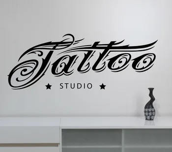 

Tattoo Studio Logo Wall Stickers Vinyl Special Modern Design Decor Art Mural Cool Wall Decal Fashion Interior Window DecalSYY939