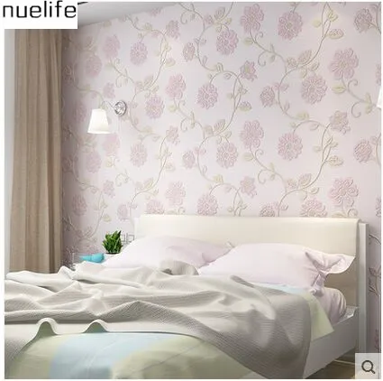 

Environmentally 3d Flower Pattern Nonwoven Wallpaper Girl Bedroom Living Room TV Background Wallpaper N12