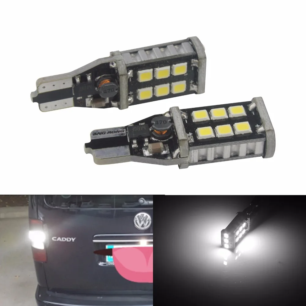 ANGRONG 10 шт. T15 W16W Canbus 15 SMD 3528 Светодиодный ные боковые лампы заднего света 6000K