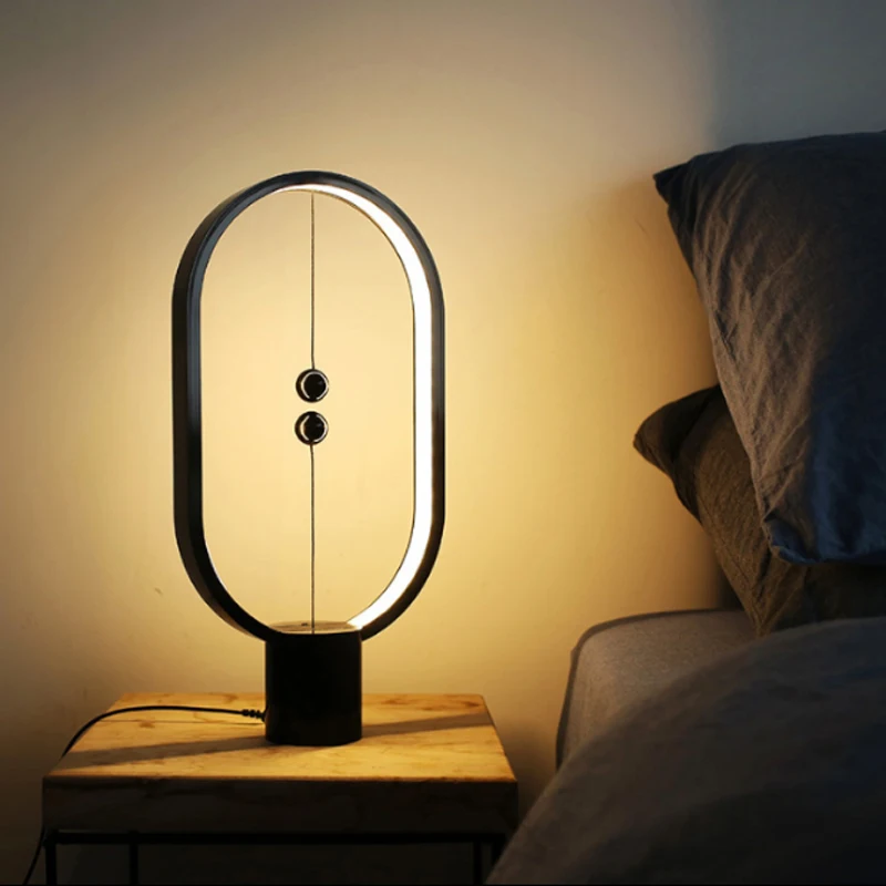 

Creative Balance Light Magnetic Half-empty Switch LED Desk Lamp Suspension Bedside Night Light With USB Plug Table Lamp