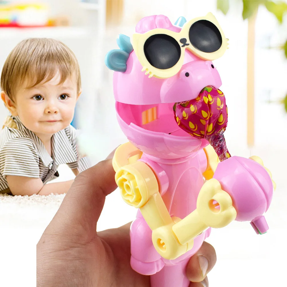 

Creative Dinosaur Eating Lollipop Robot Lollipop Storage Stand funny eating lollipop robot holder standing gift toy