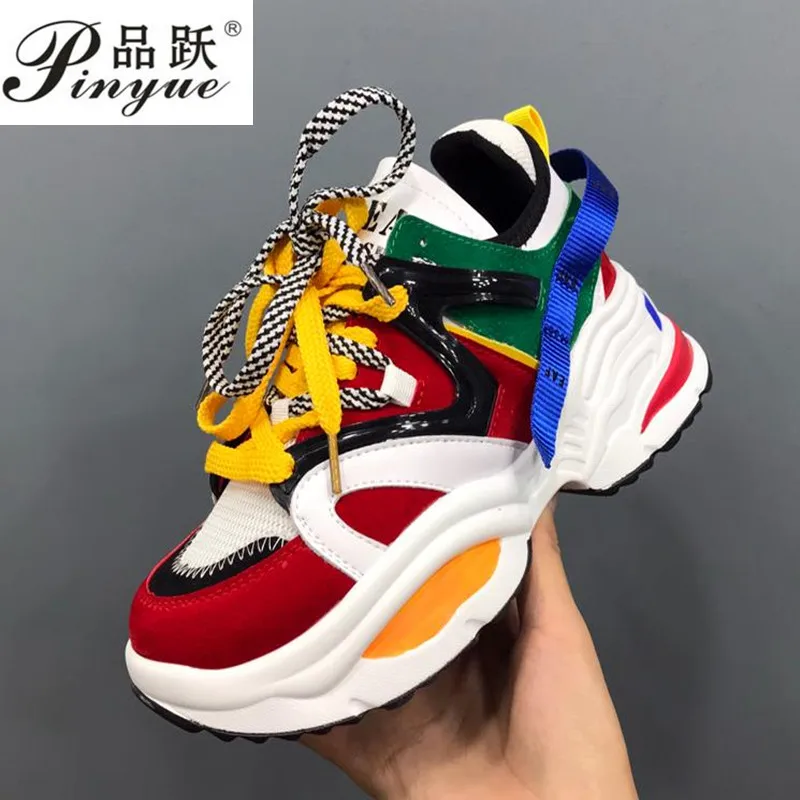 

Women Sneakers Fashion Women Casual Shoes Lady Martin Boots Female high top Flat platform Lace Up pu Leather Boots