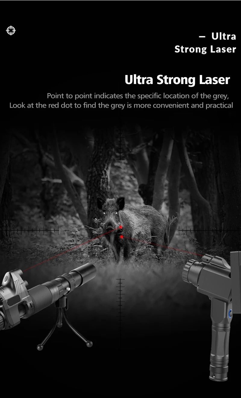 PARD NV700 Riflescope Digital Night Vision Built-in IR-illuminator Red Laser Hunting Tactical Scope Cameras Video Day Can Use (9)