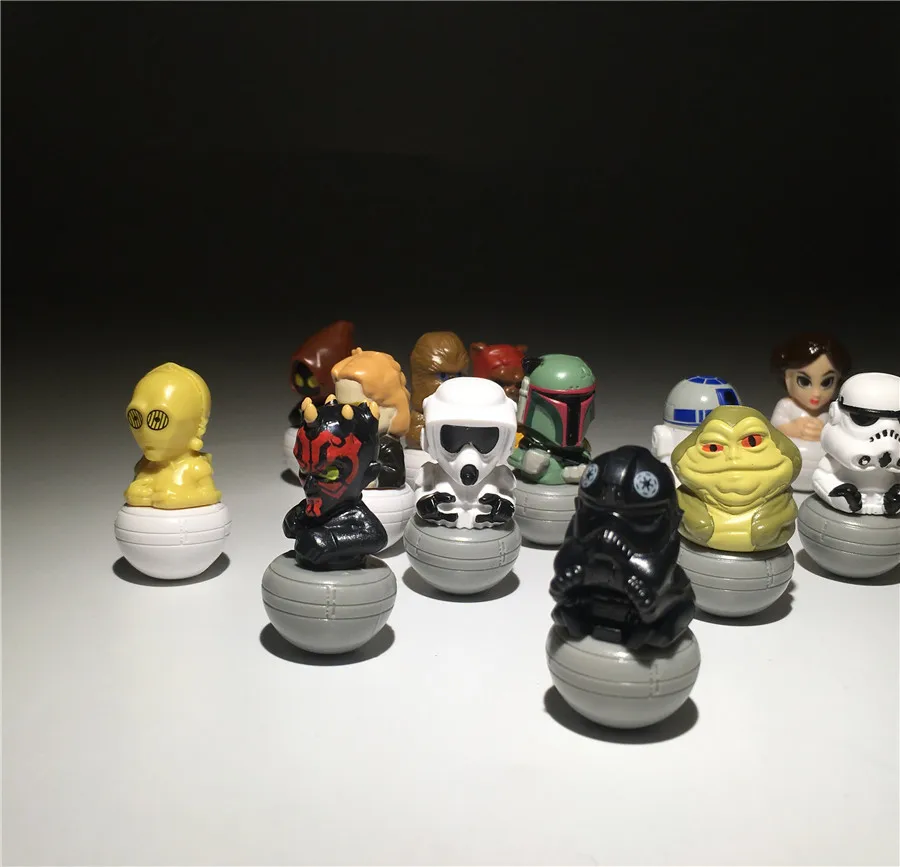 15 шт. смешанные 3,5 см Звездные войны R2-D2 йода C-3PO Чубакка ПВХ Фигурки игрушки восхитительная Коллекционная модель для детей подарок