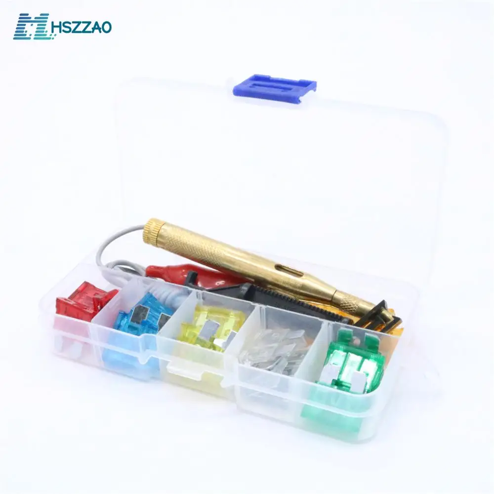 

30 Pcs Mix Assorted Car Motorcycle Truck Blade Fuse Set Kit 5A 10A 15A 20A 25A 30Amp & Test pencil Auto Accessories