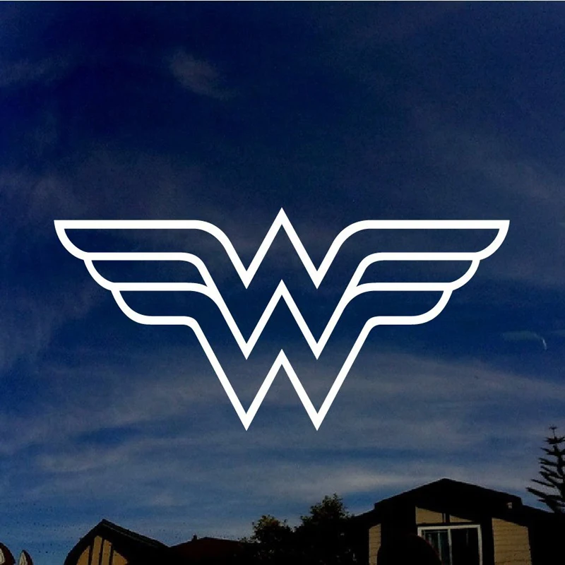 

1pcs Wonder Woman Symbol Car Truck Vinyl Decal 6" Diameter Die cut Windows stickers white
