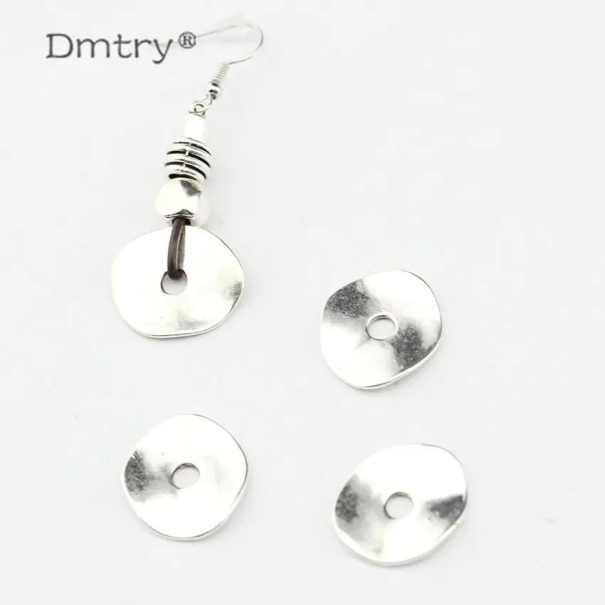 

Dmtry 10pcs Wholesale Fashion Handmade Antique Silver Connector Round Leather Cord Diy Bracelet Necklace Jewelry Findings LC0068