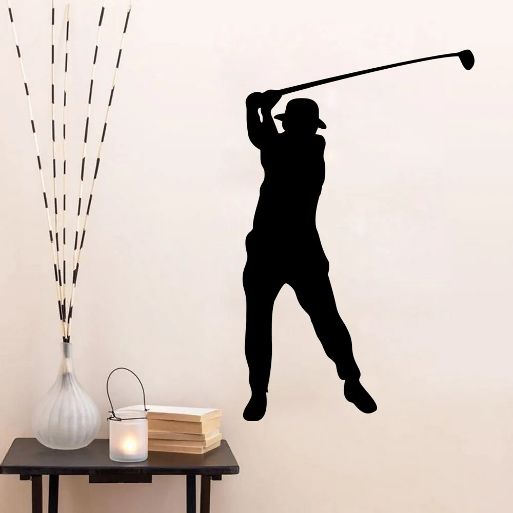 57x91 Cm Chaude Cede ore Woods Joueur De Golf Sport Etoiles Stickers Muraux Pvc Vinyle Amovible Citations Mur Decor Sw 11 Aliexpress