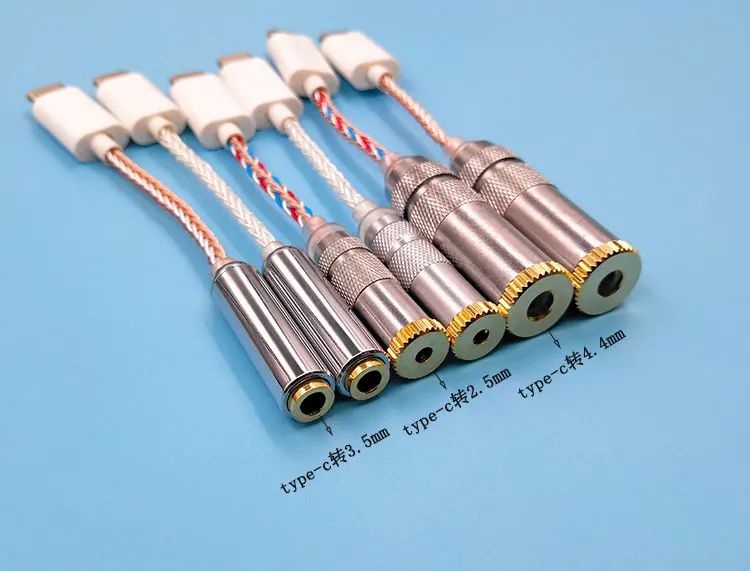 Type c interface to 3 5 4 4 2 5mm female headphone plug conversion cable balance headset upgrade line