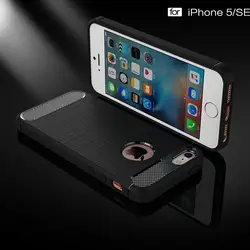 Матовый Силиконовый чехол для iPhone 5S SE Мягкие TPU смартфон крышка для iPhone 5S SE мобильного телефона черный