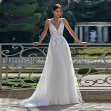 Глубокий v-образный вырез кружевной лиф с тюлевой юбкой трапециевидной формы прозрачное серое свадебное платье вырез сбоку Элегантное свадебное платье со шлейфом