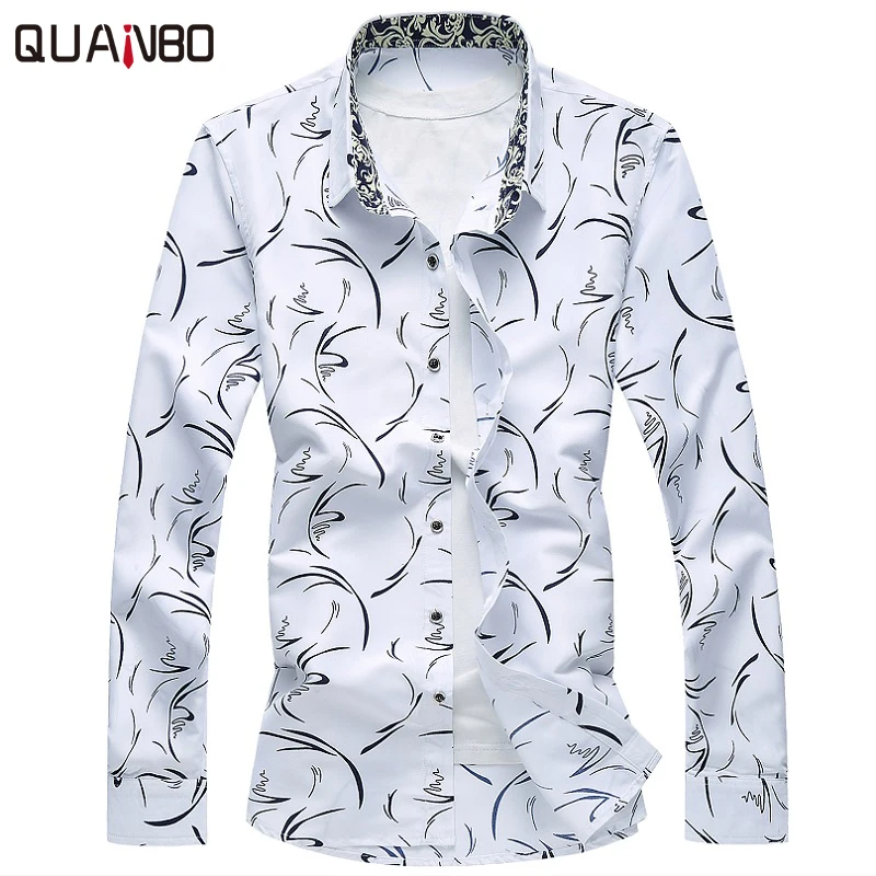 

2018 New Arrivals Autumn Fashion Brand Floral Shirt Men Clothes Slim Fit Men Long Sleeve Shirt Mens Plus Size Casual Chemise 6xl
