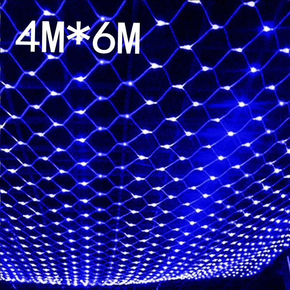 Waterproof 4m 6m net led font b christmas b font led net lights fairy lights mesh