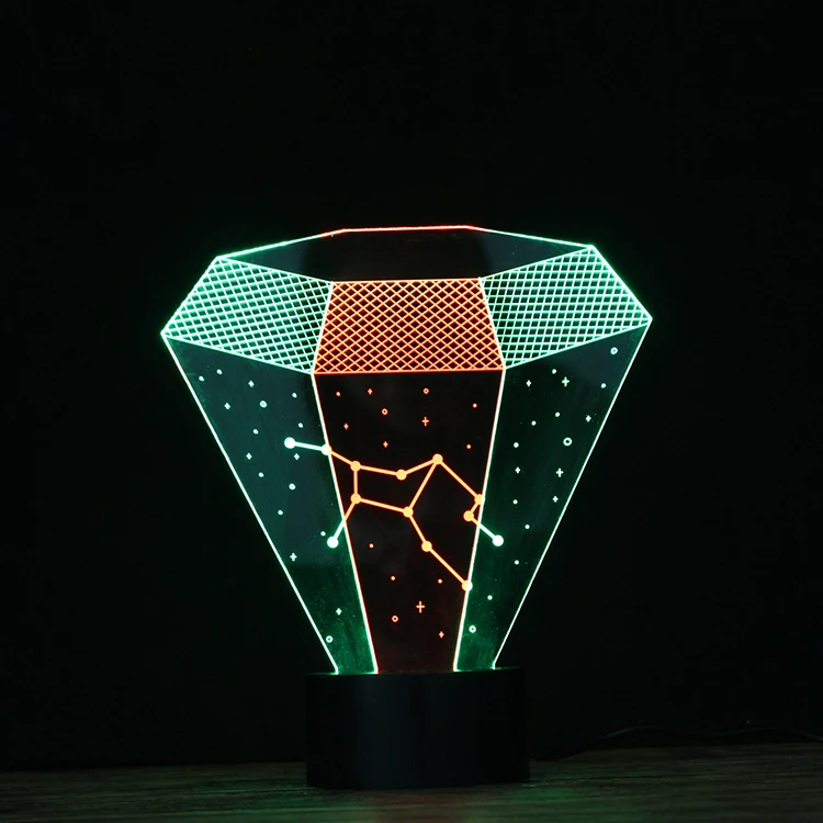 Новое изобретение 3D Созвездие Девы светодиодный ночник разноцветная лампа 7