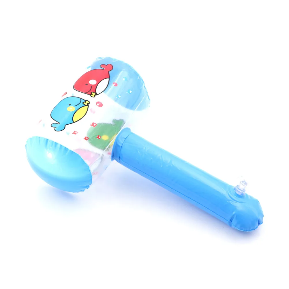 1Pc Cute Cartoon Inflatable Hammer Air Hammer With Bell Kids Children Blow Up Noise Maker Toys Color Random