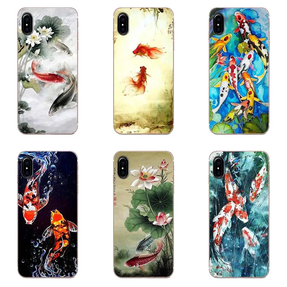 

Chinese Koi Fishes Painting For Galaxy J1 J2 J3 J330 J4 J5 J6 J7 J730 J8 2015 2016 2017 2018 mini Pro Phone Accessories Case