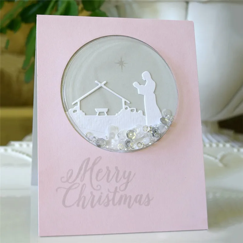 

YaMinSanNiO 2019 New Holy Night Metal Cutting Dies 9*6cm for Scrapbooking Card Album Making DIY Craft Diecuts Stencil Embossing