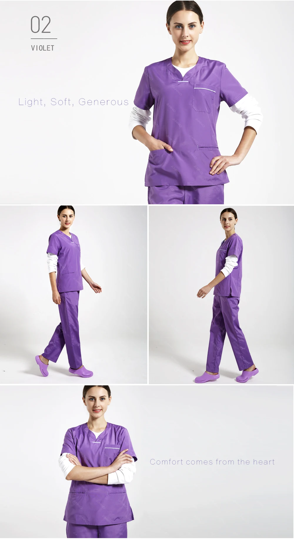 ANNO, медицинская одежда для тела, Женская Больничная униформа медсестры, Набор Хирургических скрабов для кормления, включает в себя топы и штаны, одежда для стоматолога