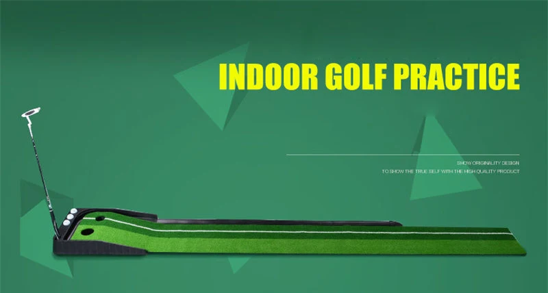 PGM indoor Golf Putter Practice Set Putting Green Trainer Green Mat Automatic Return Fairways Equipment Golf Training Aids (11)