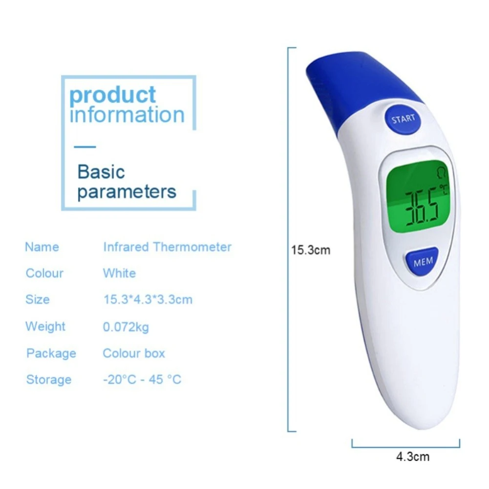 Детский цифровой термометр инфракрасный ИК ЖК-дисплей Электронный Инфракрасный двойной режим лоб ухо взрослый уход за телом Детский термометр Measureme