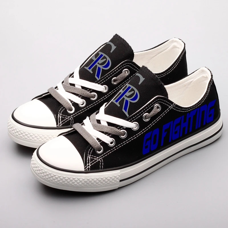 

Fighting America Colorado City Letter Printed Canvas Shoes Custom Design Lace-up Tenis Platform Shoes Women Espadrilles Big Size