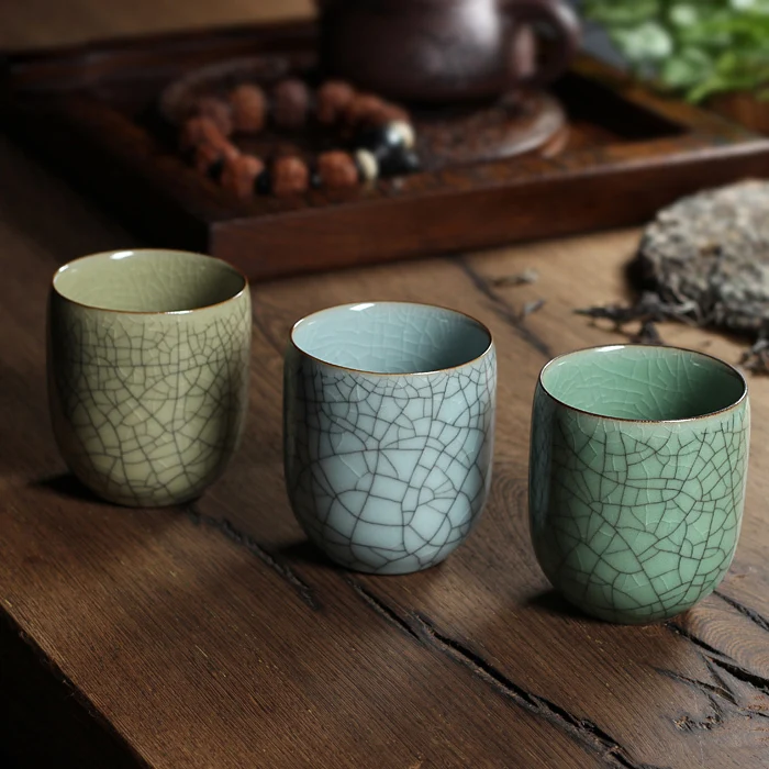 WIZAMONY китайский фарфор Longquan Celadon искусственная кожа 150 мл чайник Кофеварка высокое