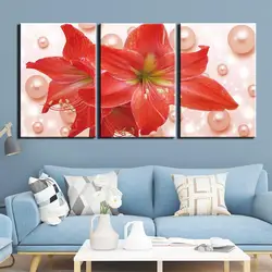 Плакаты и принты живопись цветы картины на стену для гостиной дома декоративное художественное полотно 3 шт. набор в рамке