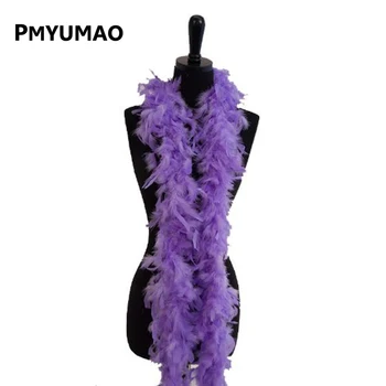 

1 PCS Christmas Decorative Violet Color Marabou Feather boa Plume Scarf Halloween clothes/Lady Wedding DIY accessories