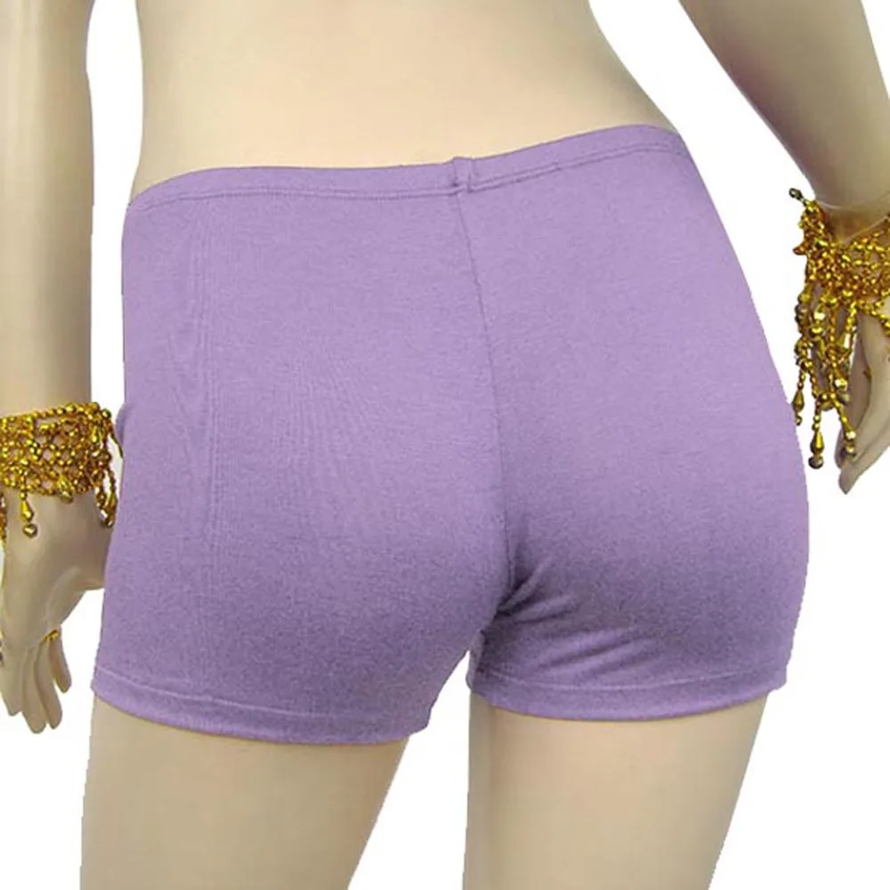 Женские короткие штаны для йоги, Спортивное нижнее белье, женские облегающие леггинсы для танца живота, 14 цветов, шорты - Цвет: light purple