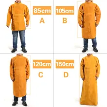 XL/XXL прочная кожаная сварная длинная куртка фартук защитная одежда сварщик одежды аргоновая дуговая сварка Рабочая безопасность одежда