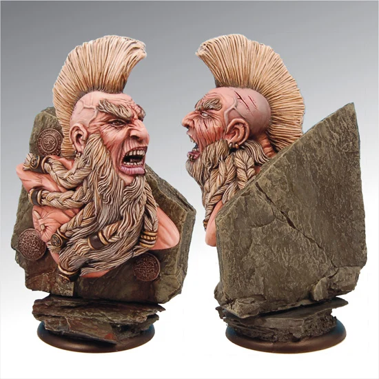 

[tuskmodel] 1:10 resin bust resin model kits Sigurt the Slash include bases