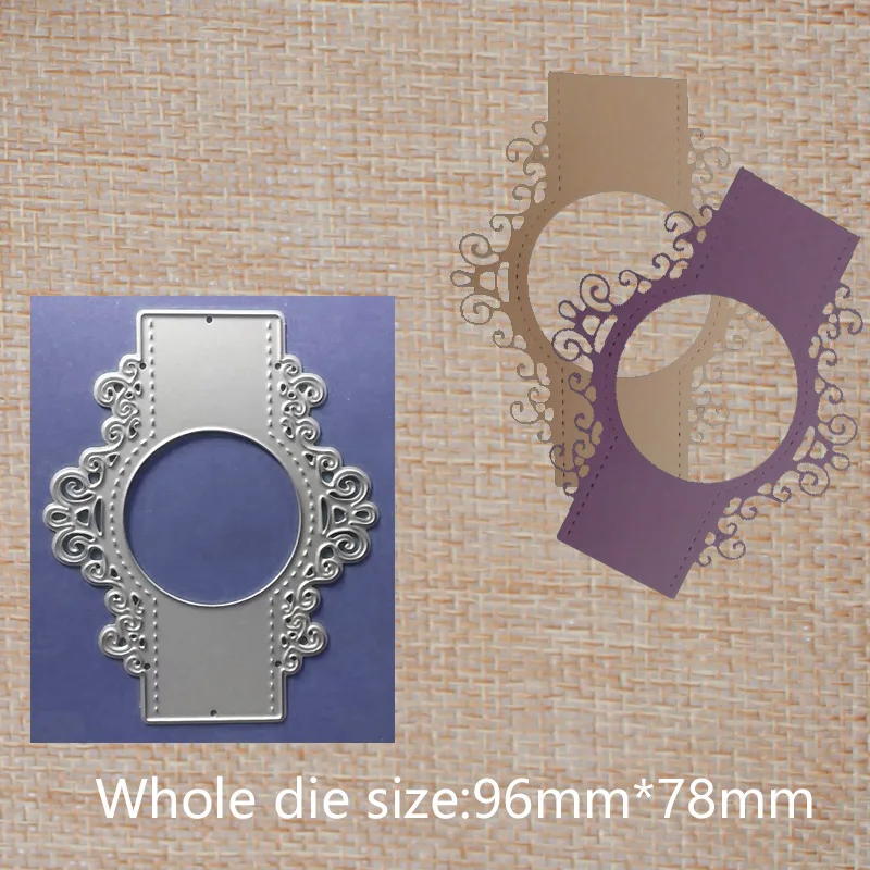 

Decoration Pattern Book cover Metal Cutting Dies for Card Making Label Craft Album Embossing Stencil 96*78 mm