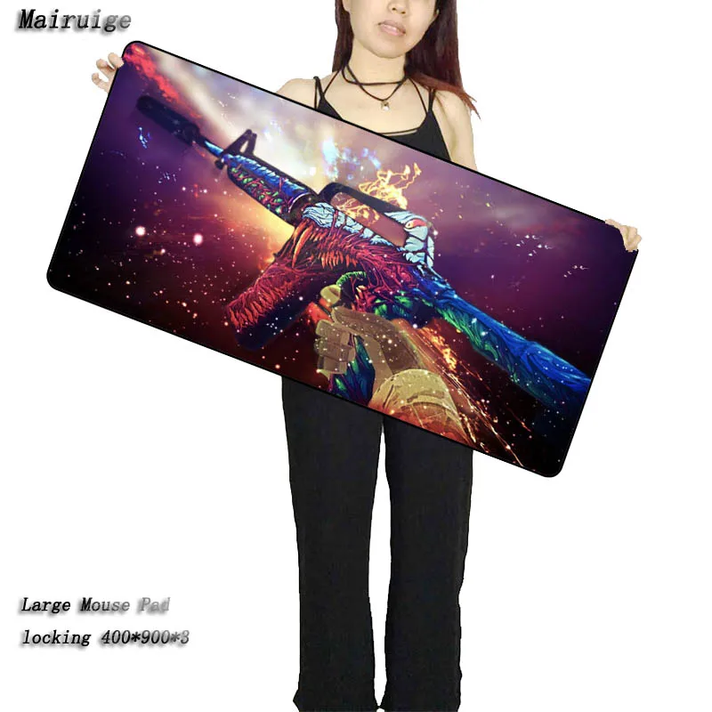 Большой коврик для мыши Mairuige fire Hyper beast CS GO с оверлок большой игровой лучший