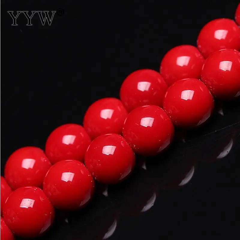 

Wholesale Natural Stone Red Coral Beads Round Loose Beads 6mm 8mm 10mm 12mm For Jewelry Making Necklace DIY Bracelet