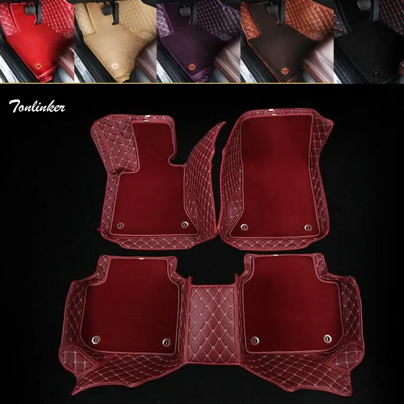 

Tonlinker 3-6 PCS Car styling DIY New Leather 3D Full Surround Pads Cover Case Stickers For Bmw 1 3 5 S 525li 740 X3 X4 X5 X6