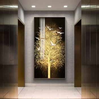 

Nordic Canvas Painting Abstract Living Room Golden Art Wall Pictures Print Bedroom Dinning Room Home Decor Unframed Poster Art