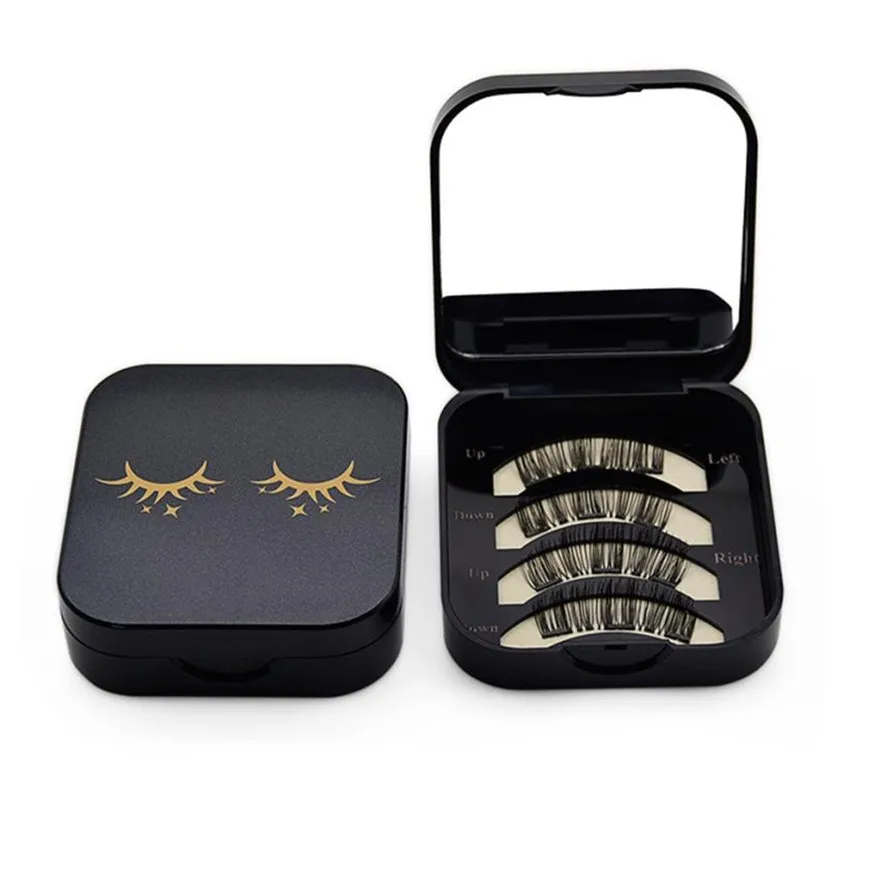 

New Arrival 1PC Acrylic Cute Magnetic Eyelash Storage Box Makeup Cosmetic Mirror Case Organizer Makeup Tool Kit High Quality