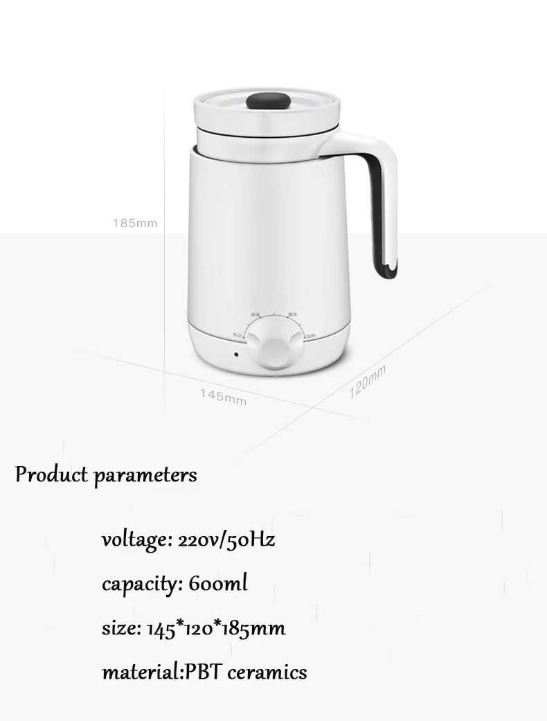 DMWD мини сохранение здоровья горшки бытовой электрический чайник керамика Подогрев воды чашка Подогрев молока каша чашка медленная Мультиварка