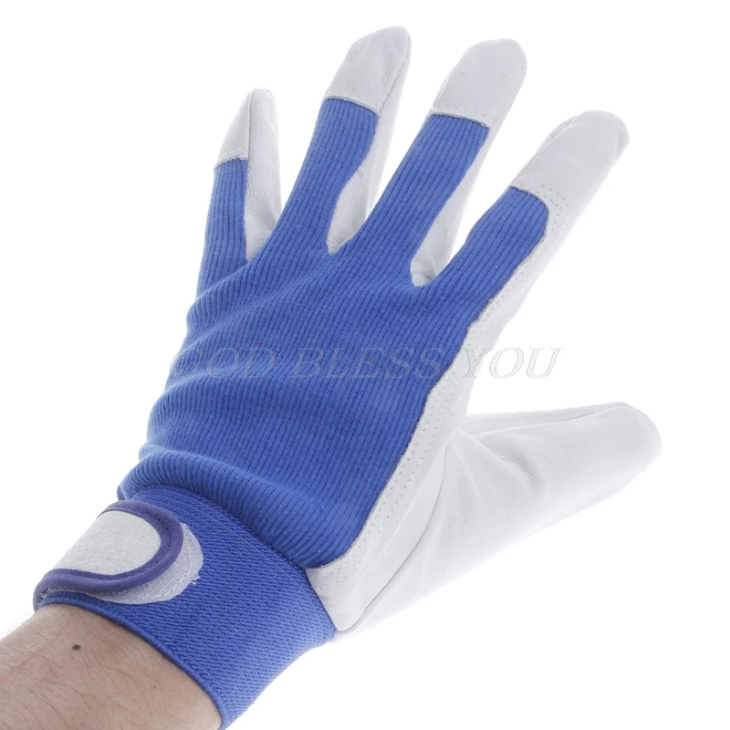 1Pair Pigskin Leather Gloves Wear Resistant Driving Working Repair Safe Gloves