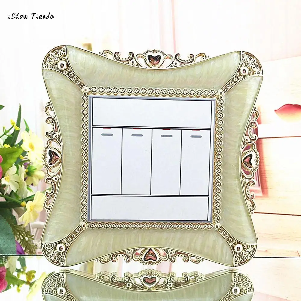 

ISHOWTIENDA New 1PC 86*86mm Home Switch Cover Square Shape Switch Wall Light Socket Stickers Room Decoration Poster Free Ship