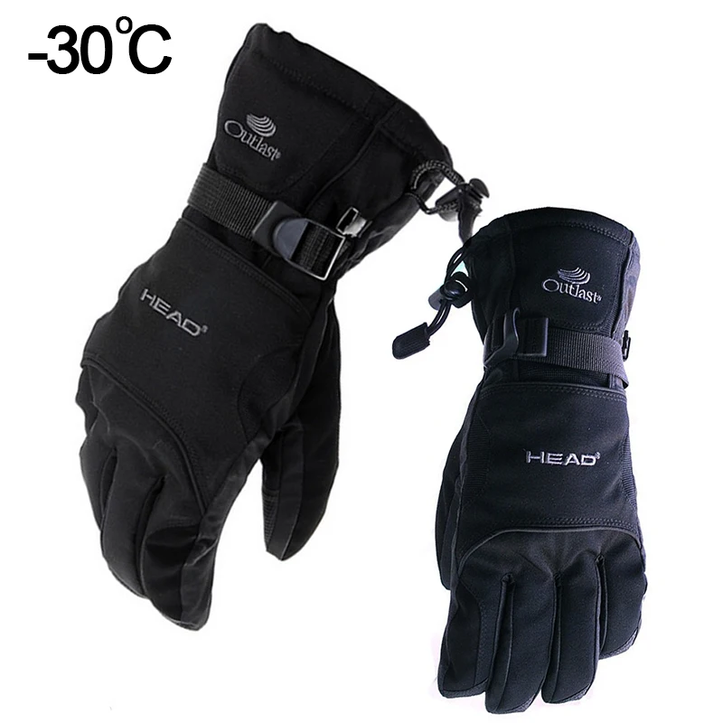 Image Snow Head Ski Gloves Waterproof  30C Winter Warm Snowboard Gloves Men Women Motocross Windproof Cycling Motorcycle Glove