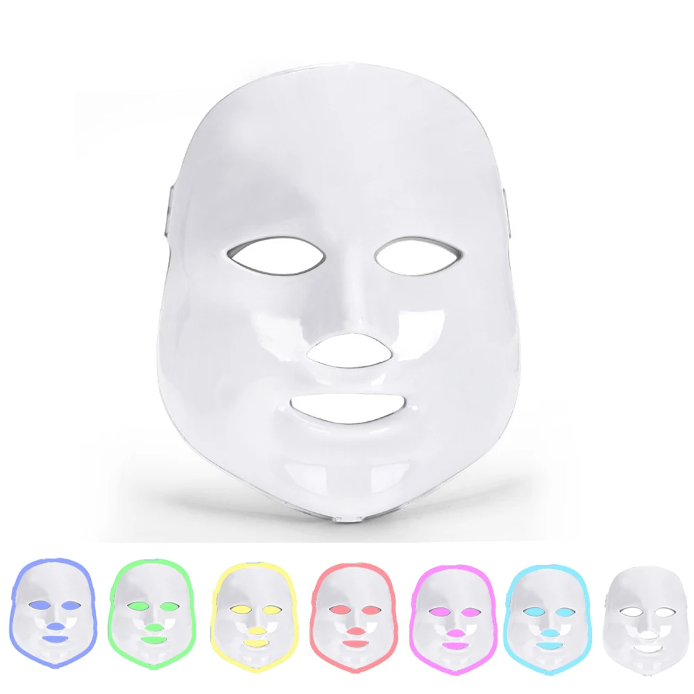 

7 Colors Led Facial Mask Beauty Led Mask Photon Therapy Rejuvenation Wrinkle Acne Removal Face Beauty Therapy Whitening Tighten