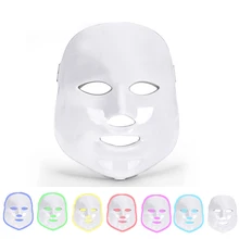 7 Colors Led Facial Mask Facial Whitening Tighten Photon Therapy Rejuvenation Wrinkle Acne Removal Face Beauty Led Therapy Mask