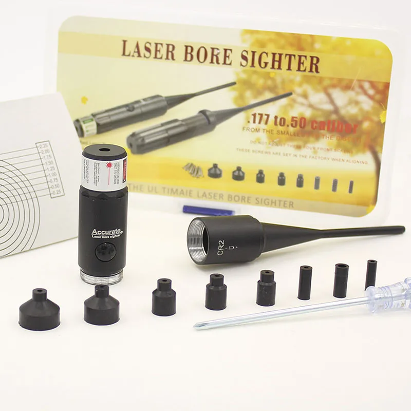 

Hunting Red Laser Boresighter Kits Red Dot Bore Sight with On Off Switch for .22 to .50 Caliber Riflescope