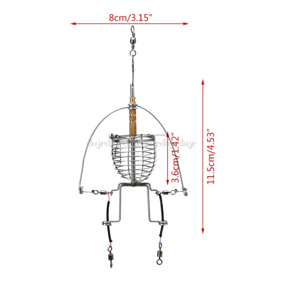 Рыболовная кормушка Автоматическая снасть Многофункциональный пусковая ловушка пружинная клетка крюк N06 Dropship