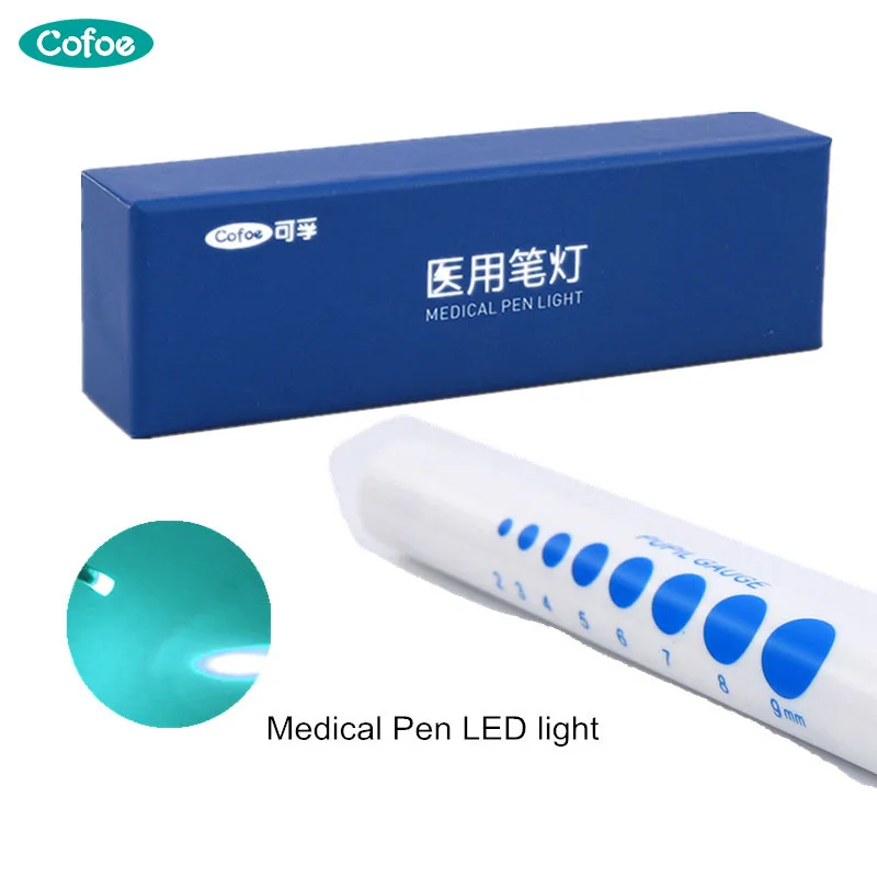 

Cofoe Medical Pen Light Flashlight Pupil Gauge Penlight LED Torch Multi-functional Oral mini pen for ophthalmic ear nose&throat