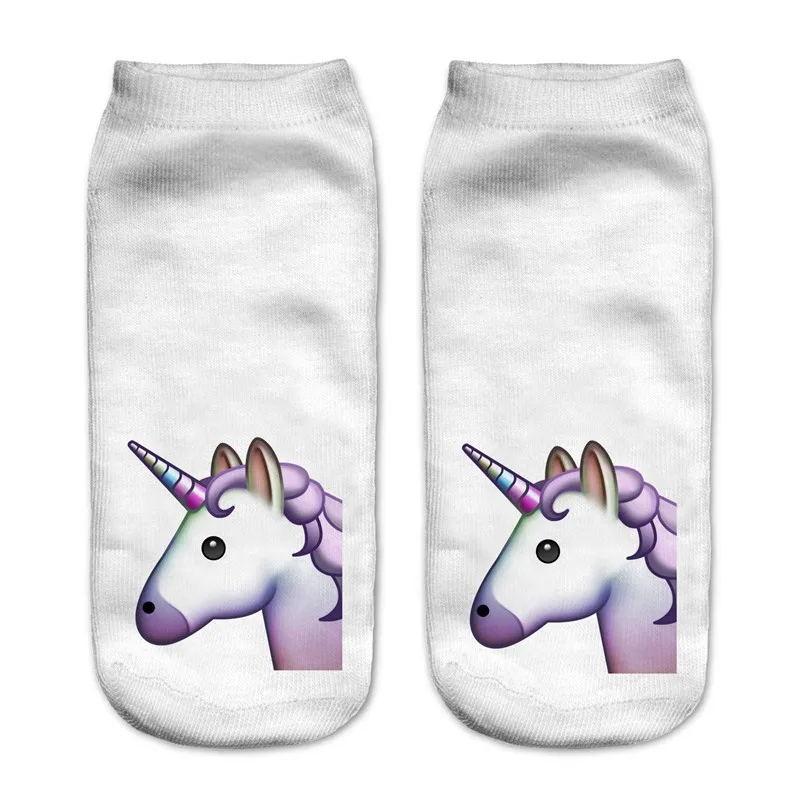 12 пар носков с 3D цифровой печатью, женские носки с единорогом и животными - Цвет: A061