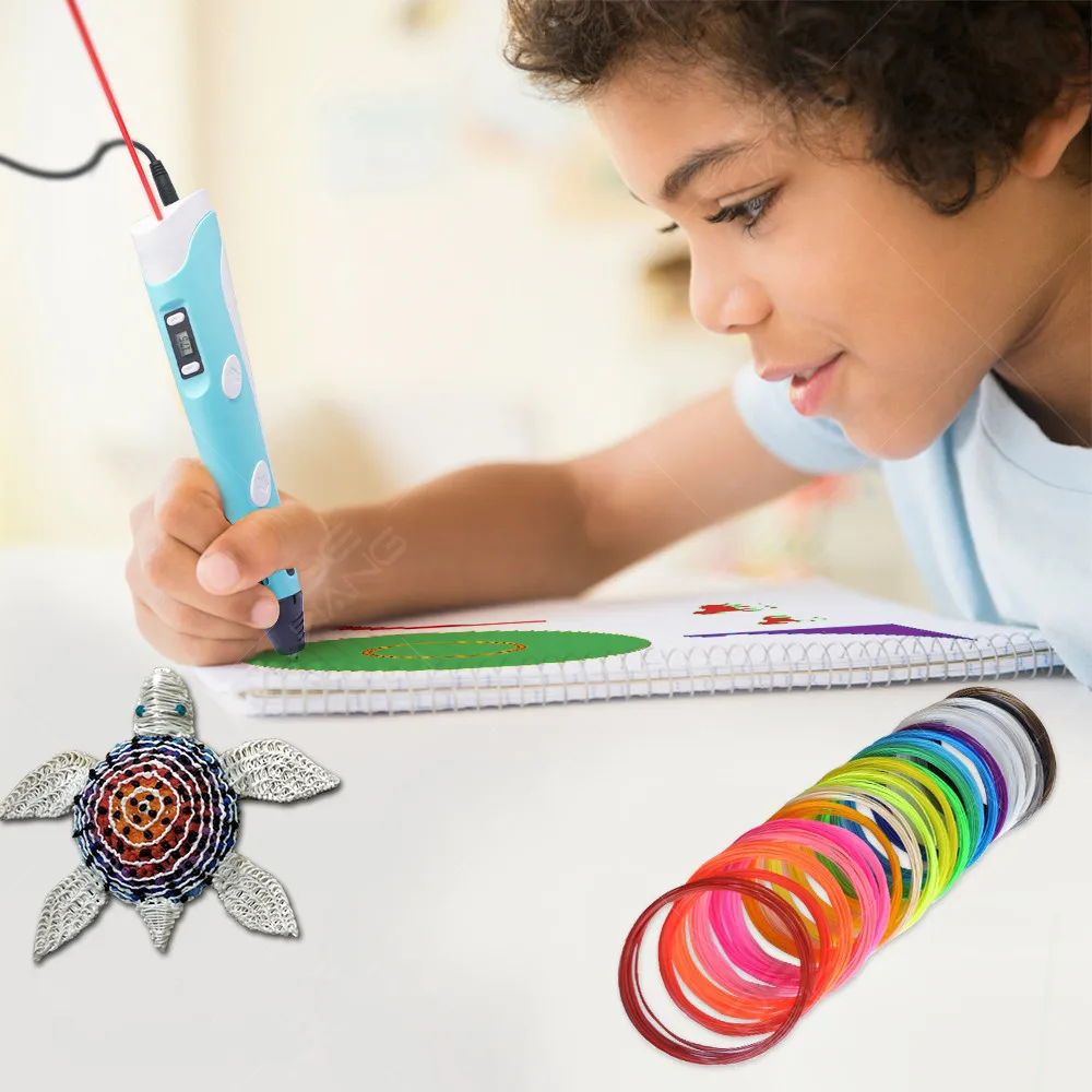 3D печать Ручка Волшебная 3D Ручка интеллектуальная граффити ручка трехмерная ручка для рисования 1,75 мм ABS нити детская обучающая игрушка подарок