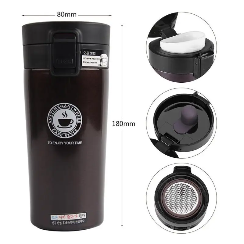 caneca térmica viagem garrafa garrafas de vácuo drinkware