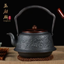 1.6l японские вишни без покрытия чугун ремесла Чай горшок кунг-фу Чай комплект вскипятить чайник настольное украшение